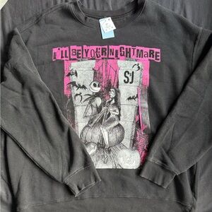 Disney Black and Pink Nightmare Graphic Sweatshirt